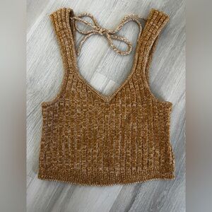 Urban Outfitters Mustard Knit Crop Top